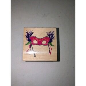 Posh Impressions Rubber Stampede Mardi Gras Masque Mask Z484-H Rubber Stamp